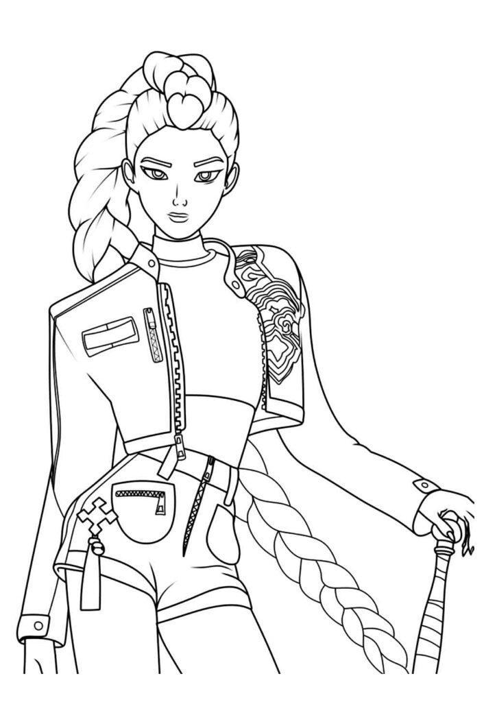 Desenhos Guerreiras K-Pop Pintar