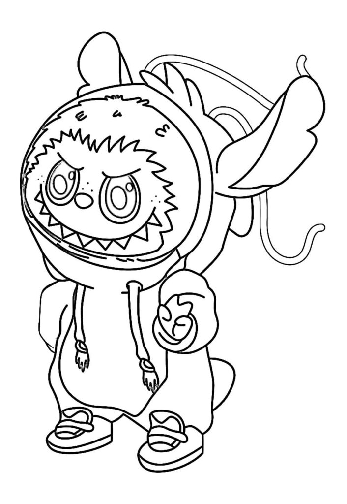 Desenho de Labubu para colorir