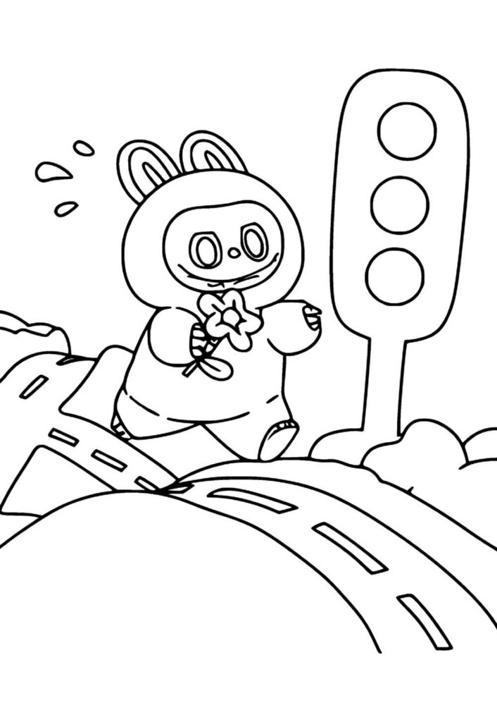 Desenho de Labubu para colorir