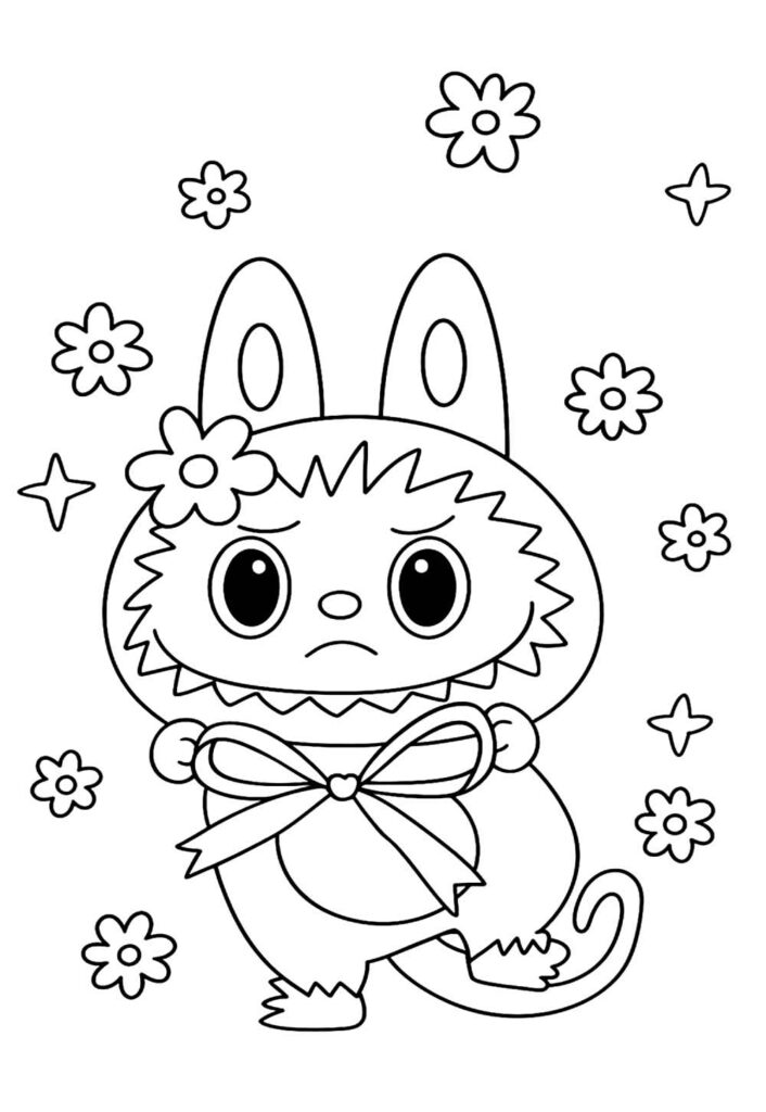 Desenho de Labubu para colorir