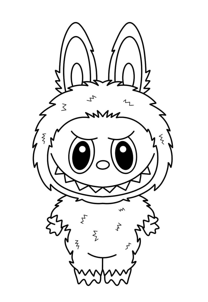 Desenho de Labubu para colorir