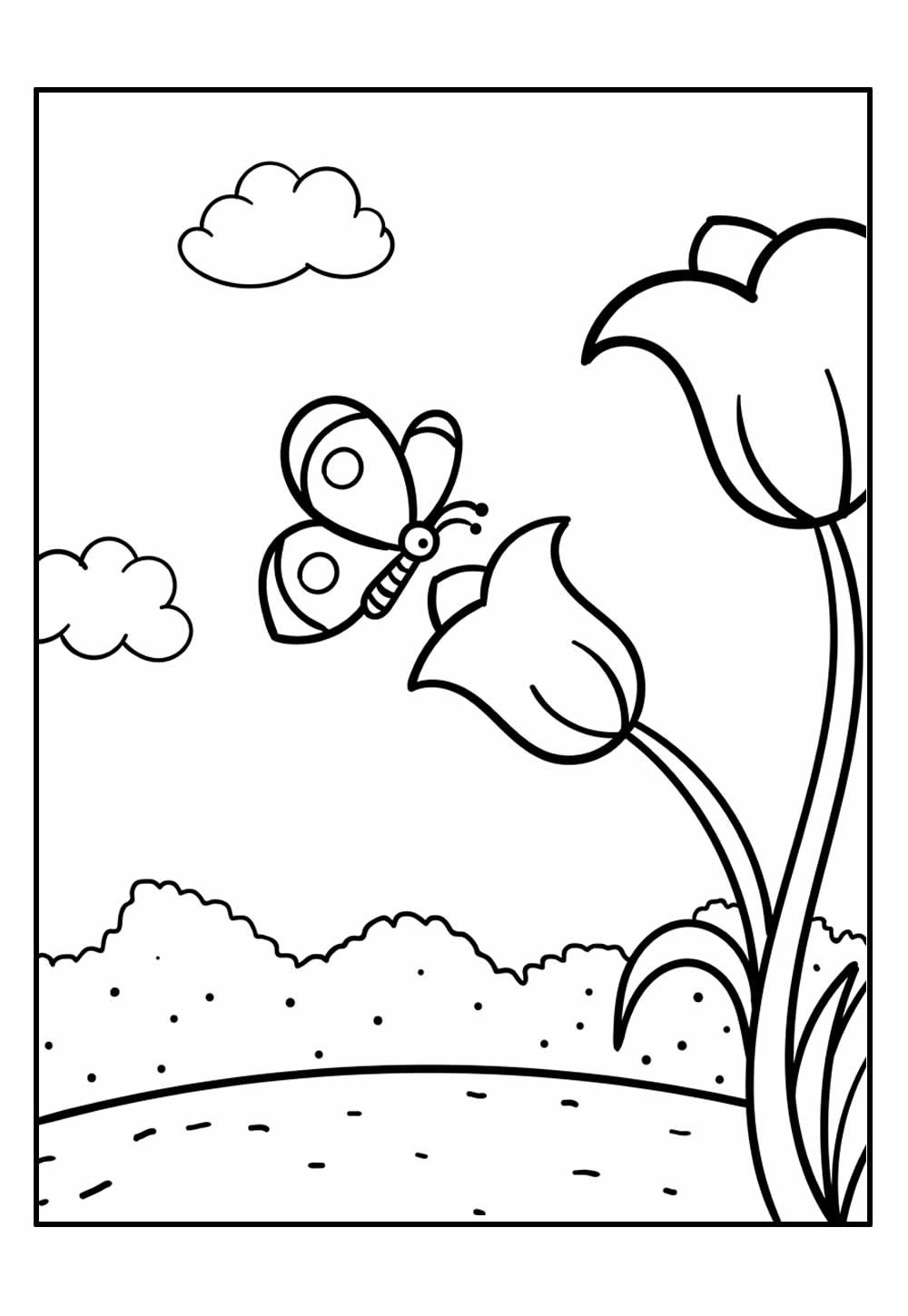 Desenhos de Natureza para pintar - Pop Lembrancinhas