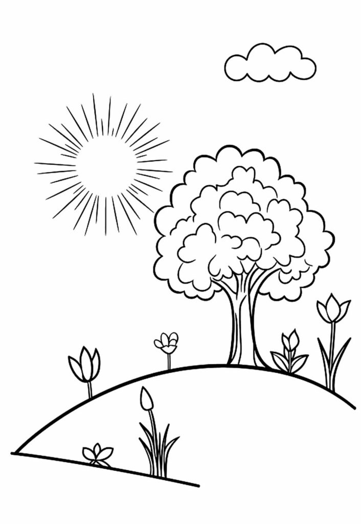 Desenho Natureza para colorir