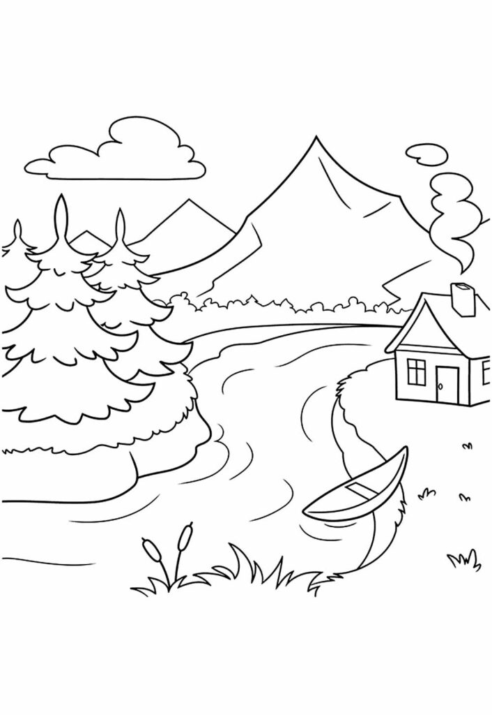 Natureza Pintar Nuvens Montanha