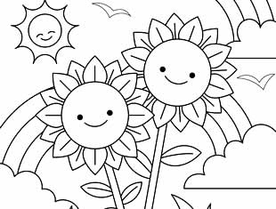 Desenho de Natureza para colorir