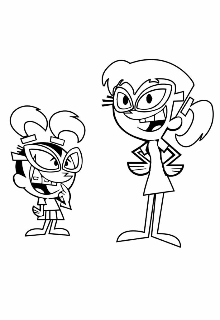 Padrinhos Mágicos para colorir