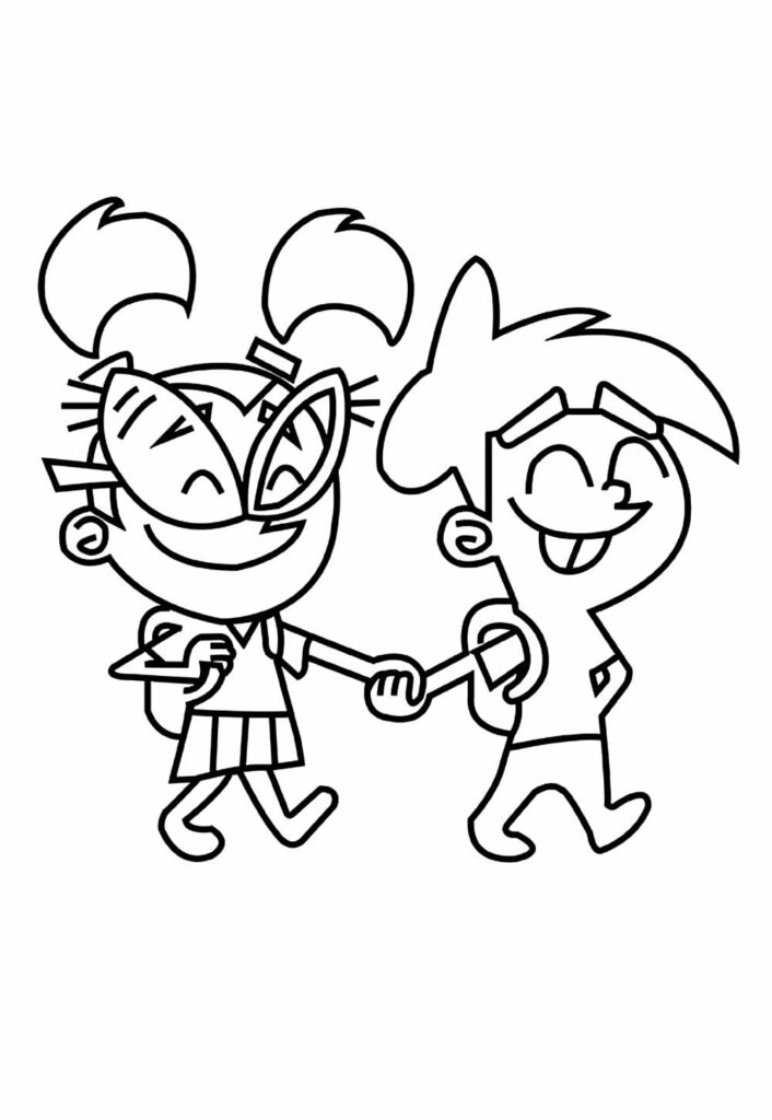 Desenhos dos Padrinhos Mágicos para colorir
