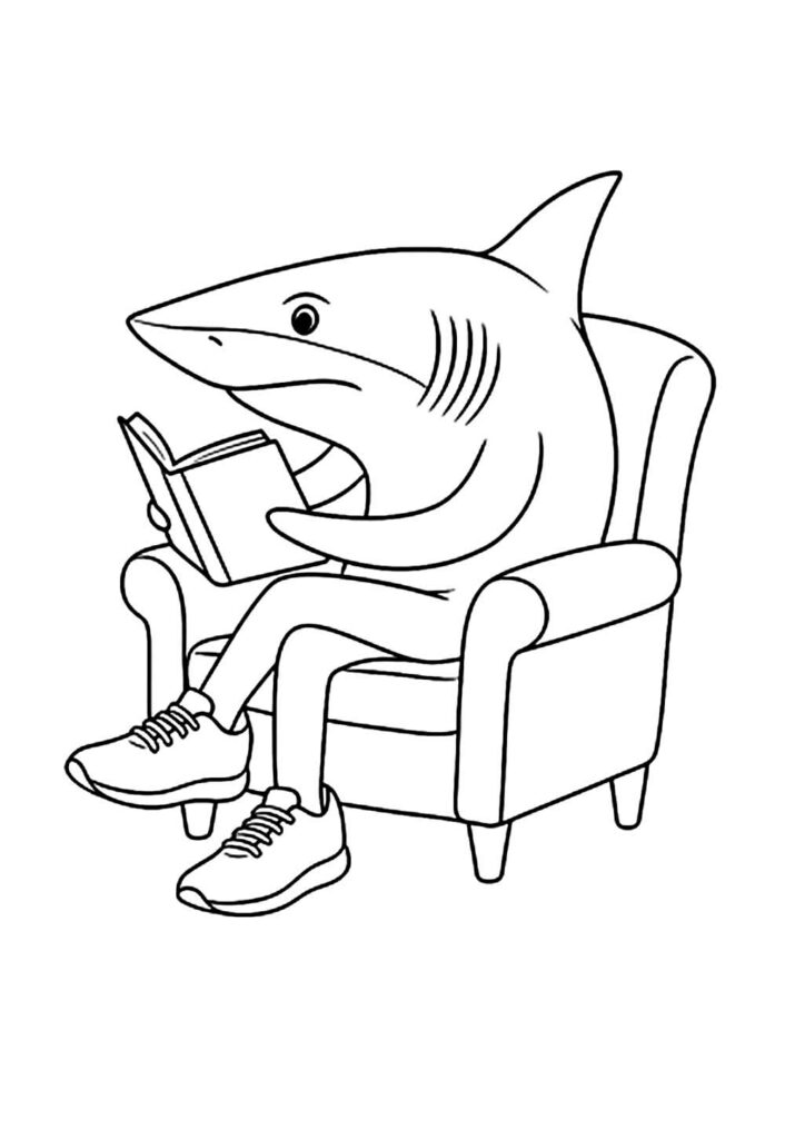 Desenho de Tralalero Tralala para colorir