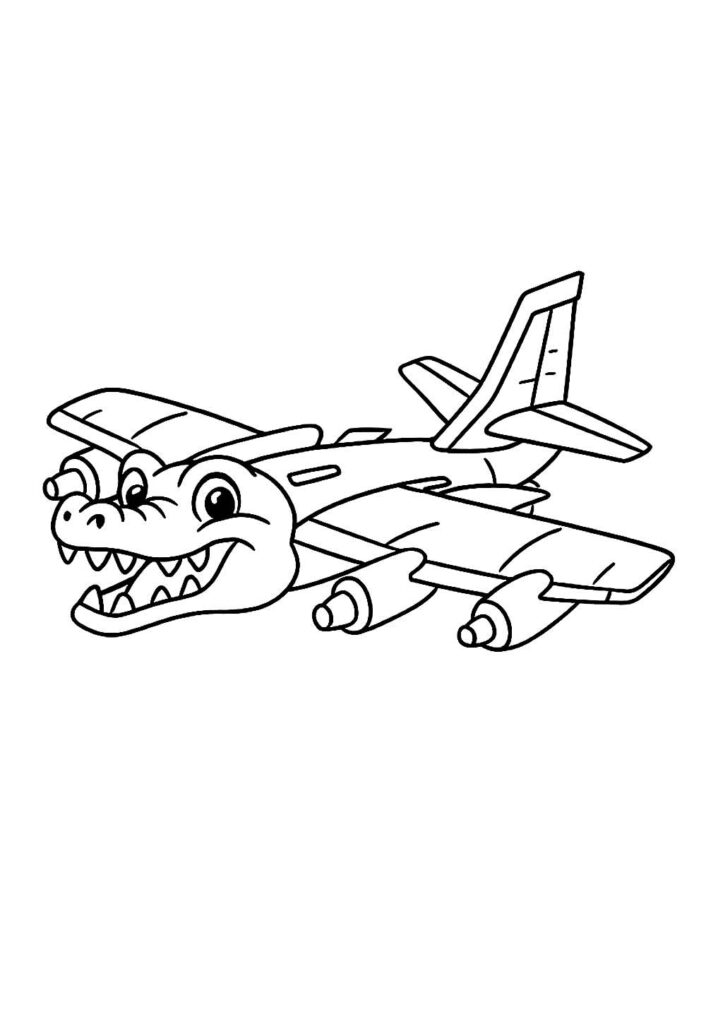 Desenho Tralalero Tralala - Avião Jacaré