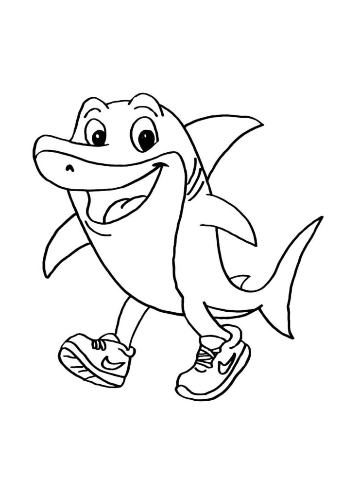 Desenho Tralalero Tralala - Tubarão com Tênis