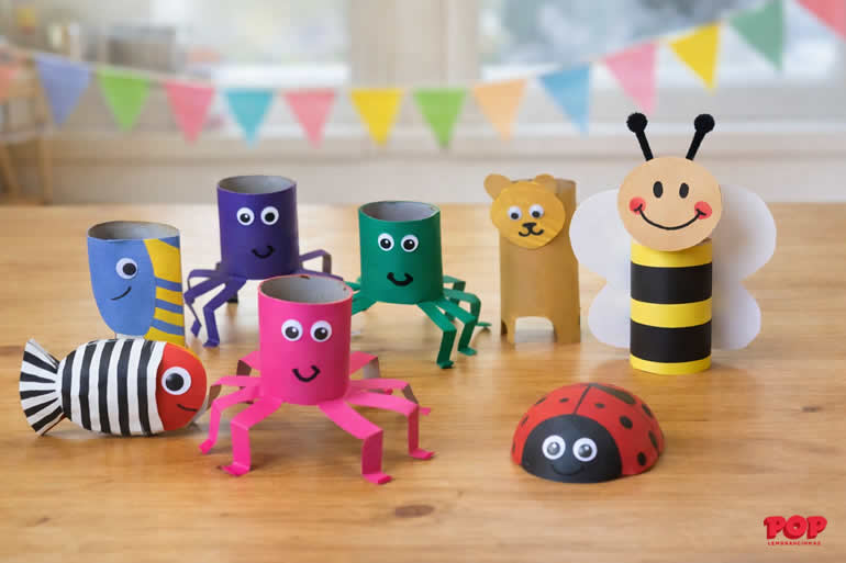 Bichinhos com Rolos de Papel