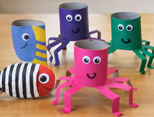 Bichinhos com Rolos de Papel