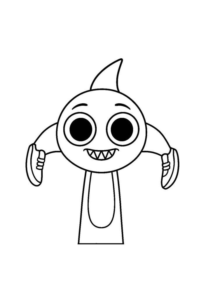 Desenho de Tralalero Tralala para colorir