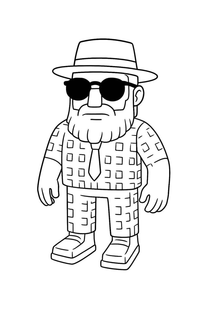 Desenho de Brainrot para colorir