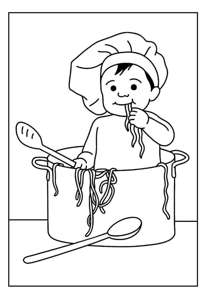 Desenho de Italian Brainrot para colorir