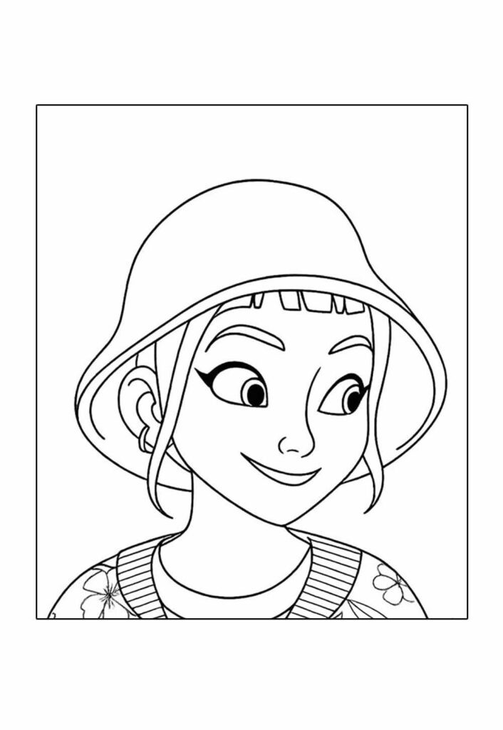 Desenho da Zoey para colorir e pintar