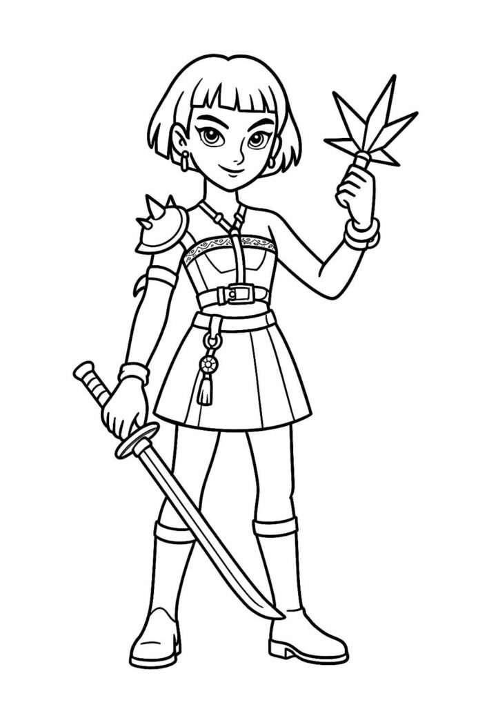 Desenho da Zoey para colorir