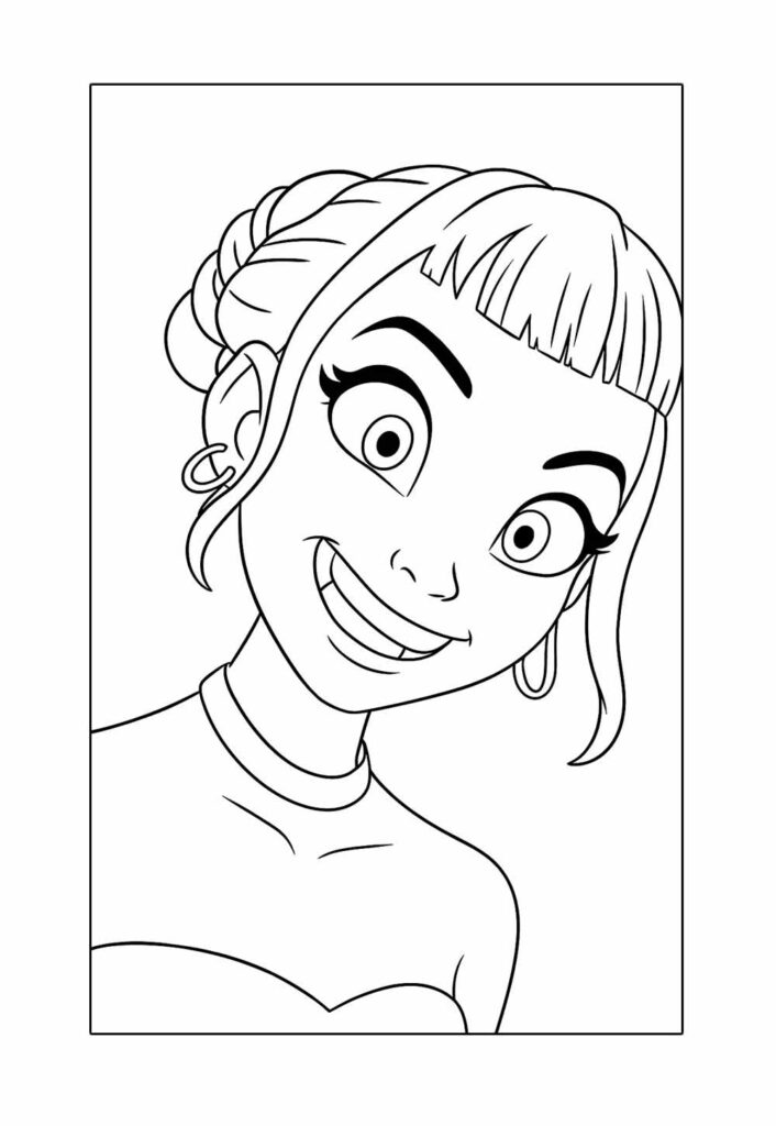 Desenho da Zoey para colorir - Guerreiras do K-Pop