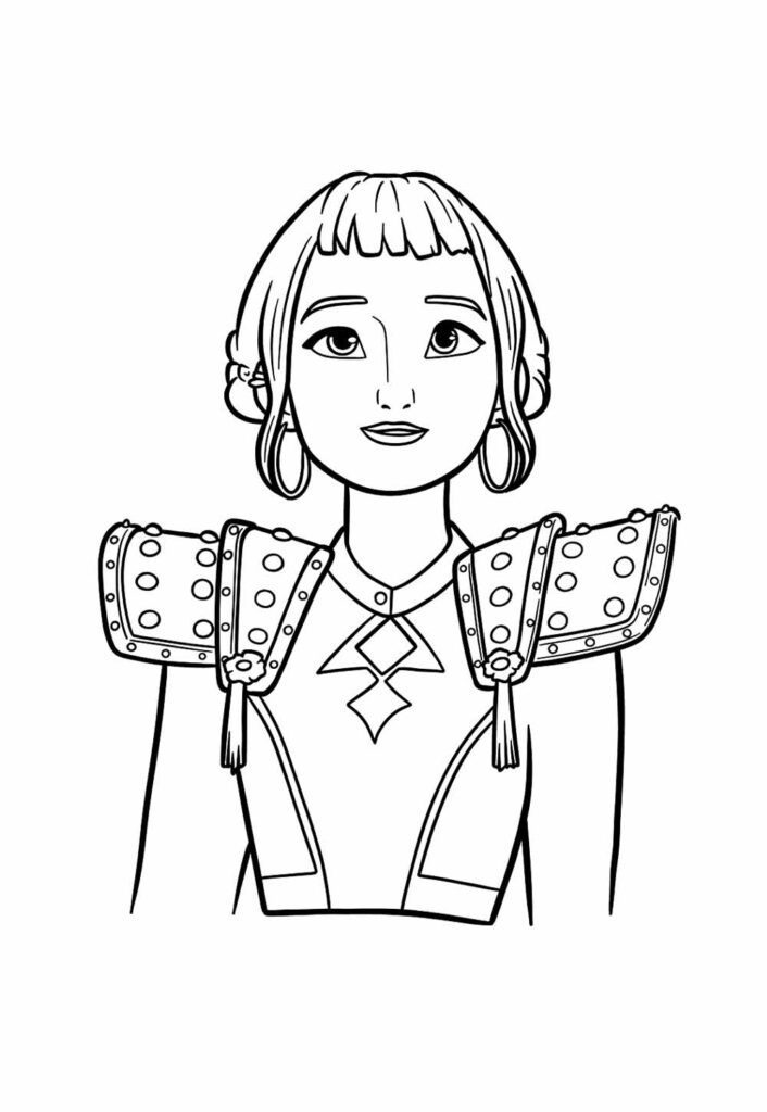 Desenho da Zoey para colorir - HUNTR/X