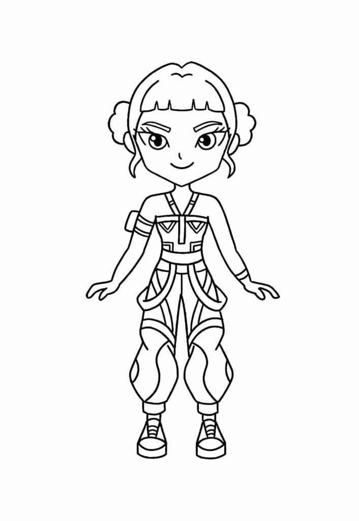 Desenho da Zoey para colorir - Guerreiras do K-Pop