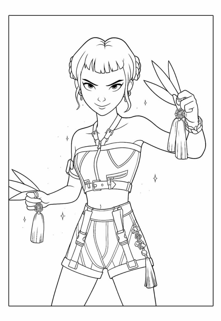 Desenho da Zoey para pintar