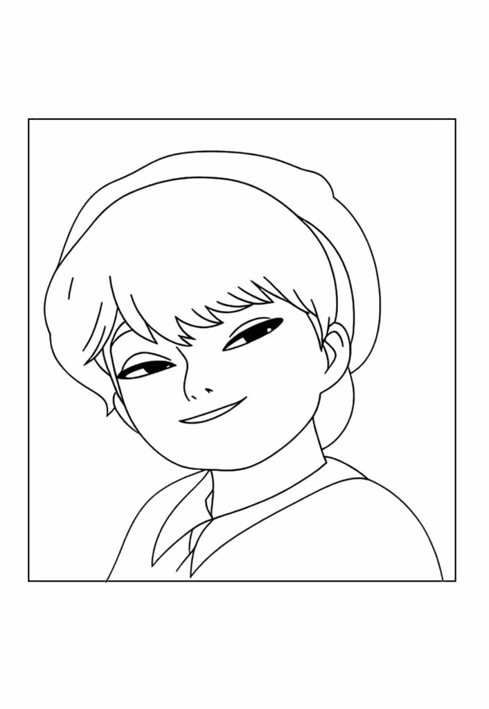 Baby Saja para colorir