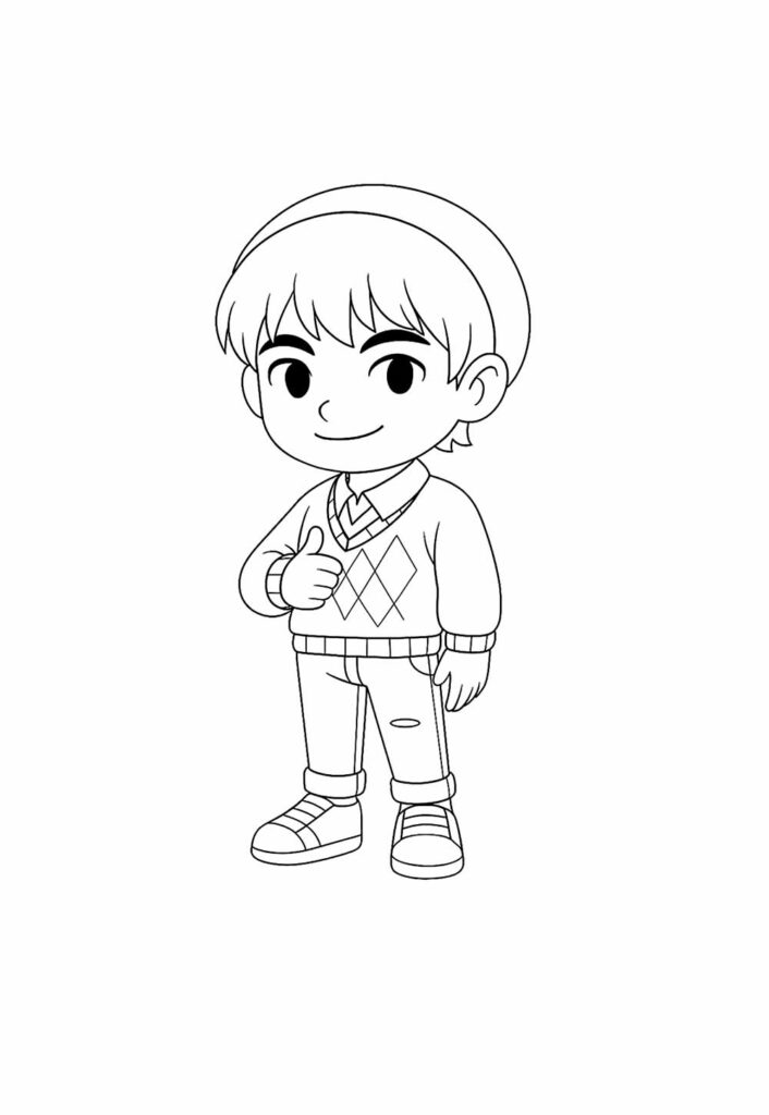 Desenho de Baby Saja para colorir