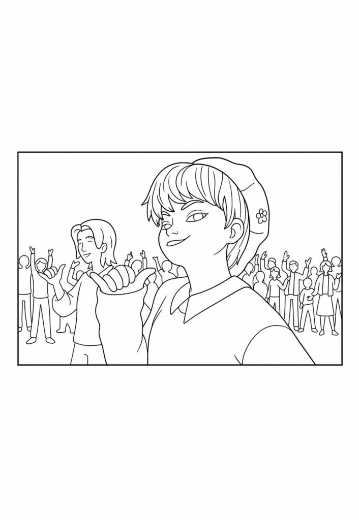 Desenho de Baby Saja para colorir