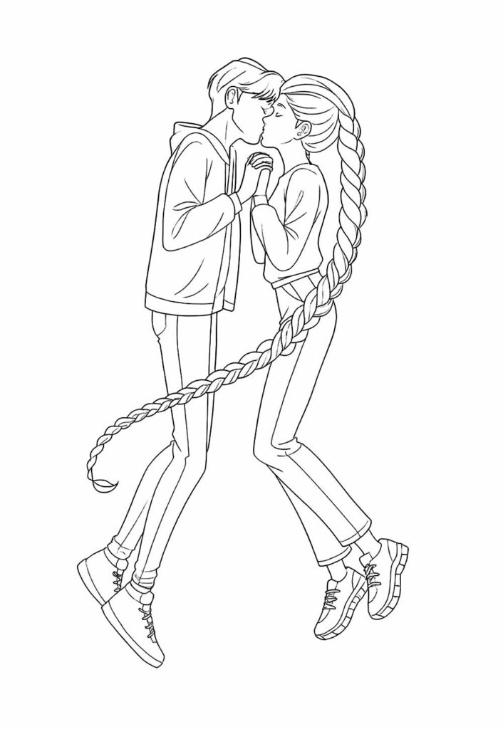 Desenho de Rumi e Jinu para colorir