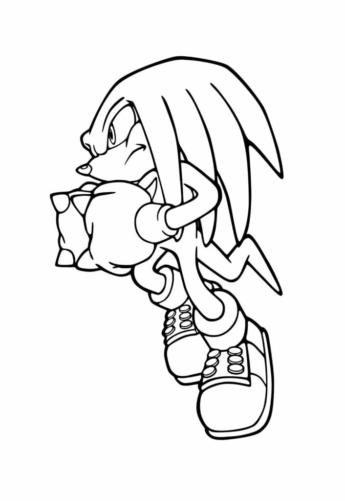 Desenho de Knuckles the Echidna para colorir