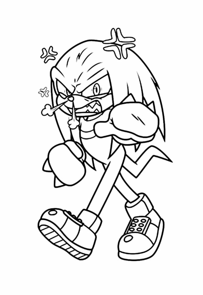 Desenho de Knuckles the Echidna para colorir