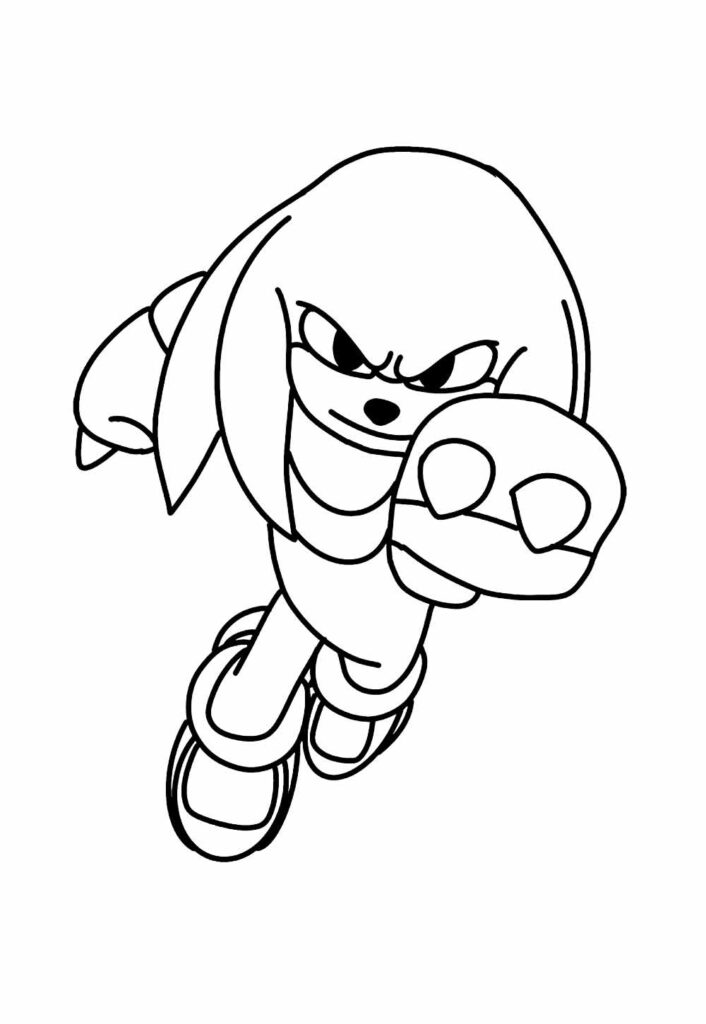 Desenho de Knuckles the Echidna para colorir