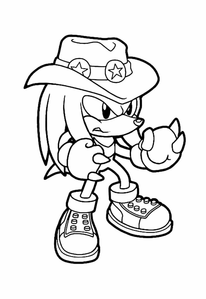 Knuckles the Echidna para imprimir