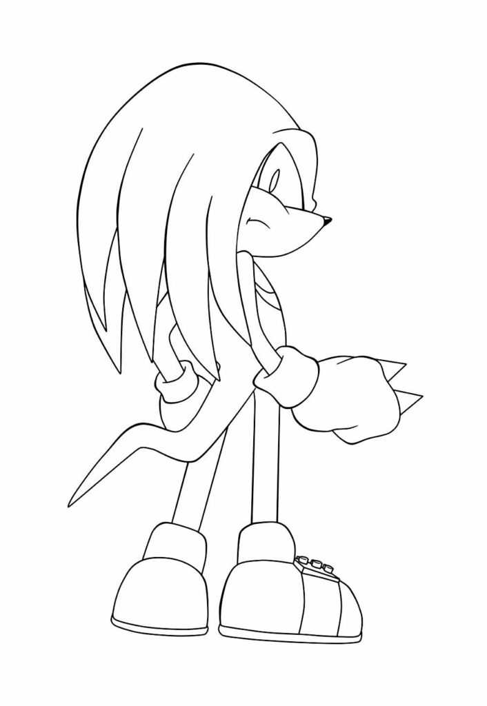 Desenho de Knuckles the Echidna para colorir