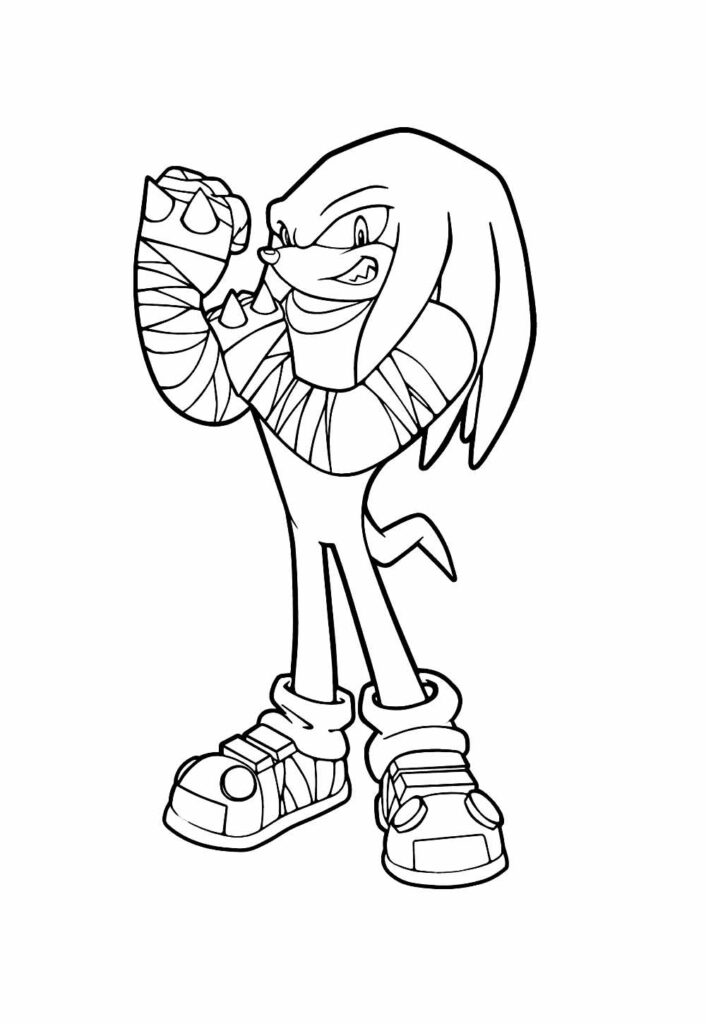 Desenho de Knuckles the Echidna para colorir