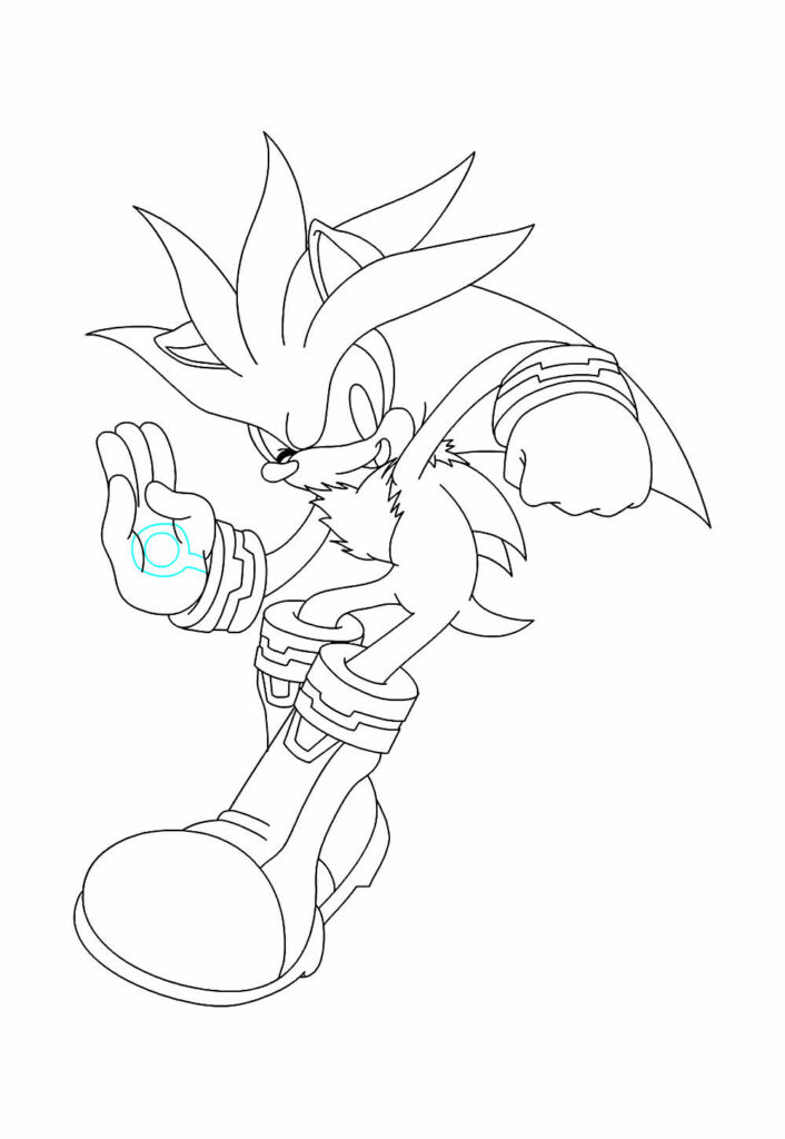 Desenho de Knuckles the Echidna para imprimir