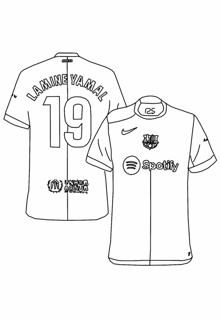 Desenho de Lamine Yamal para imprimir