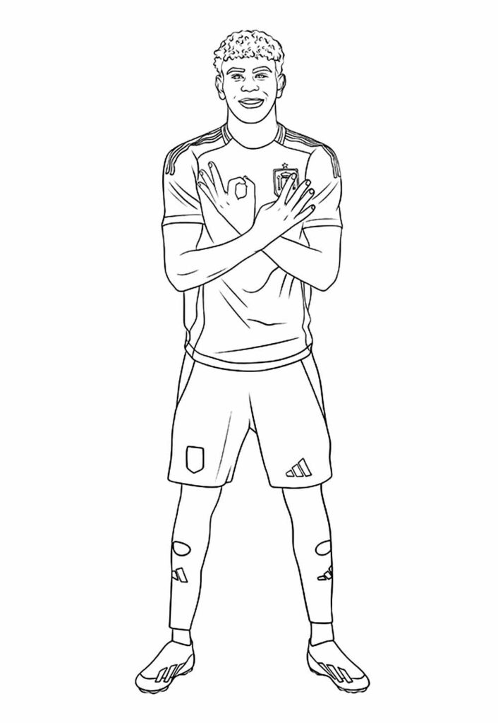 Desenho de Lamine Yamal para imprimir