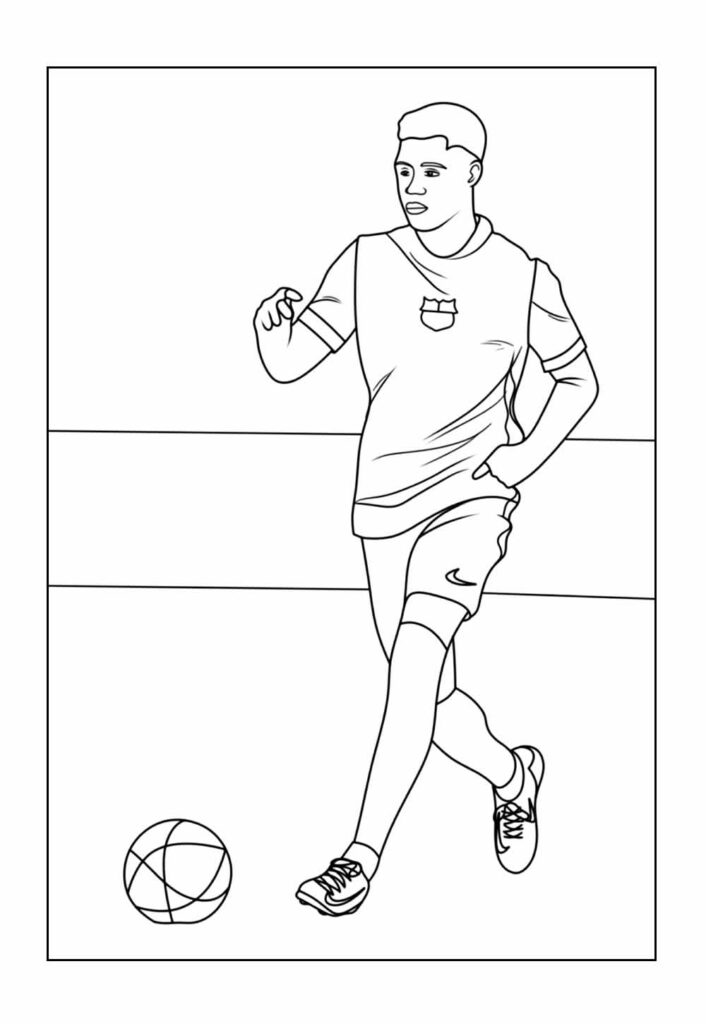 Desenho de Lamine Yamal para imprimir - Futebol