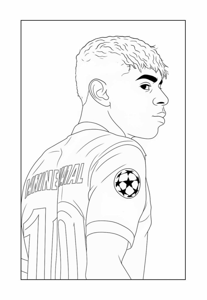 Desenho de Lamine Yamal para imprimir