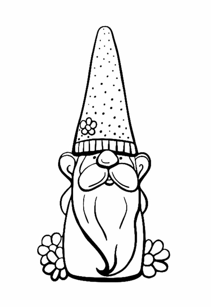 Desenho para Pintar de Gnomo