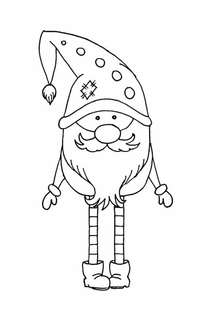 Desenho de Gnomo para colorir