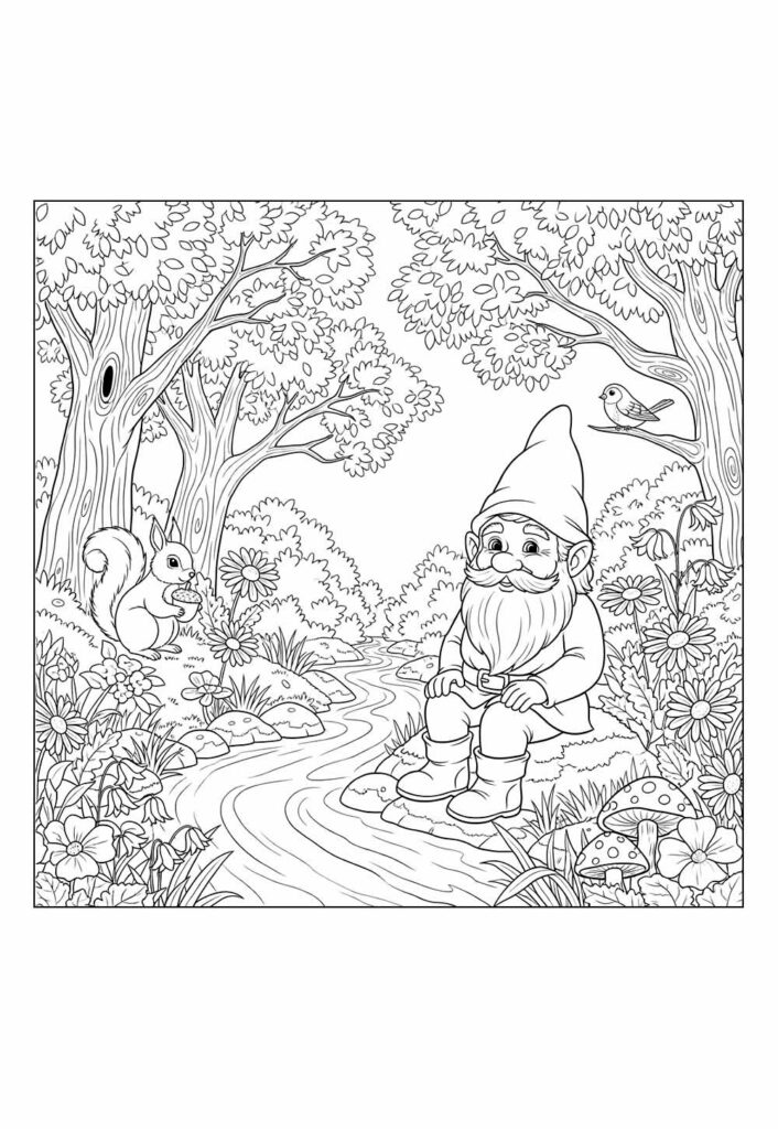 Desenhos de Gnomo para colorir