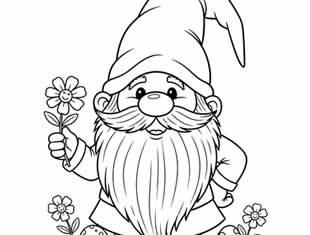 Desenhos de Gnomo para colorir