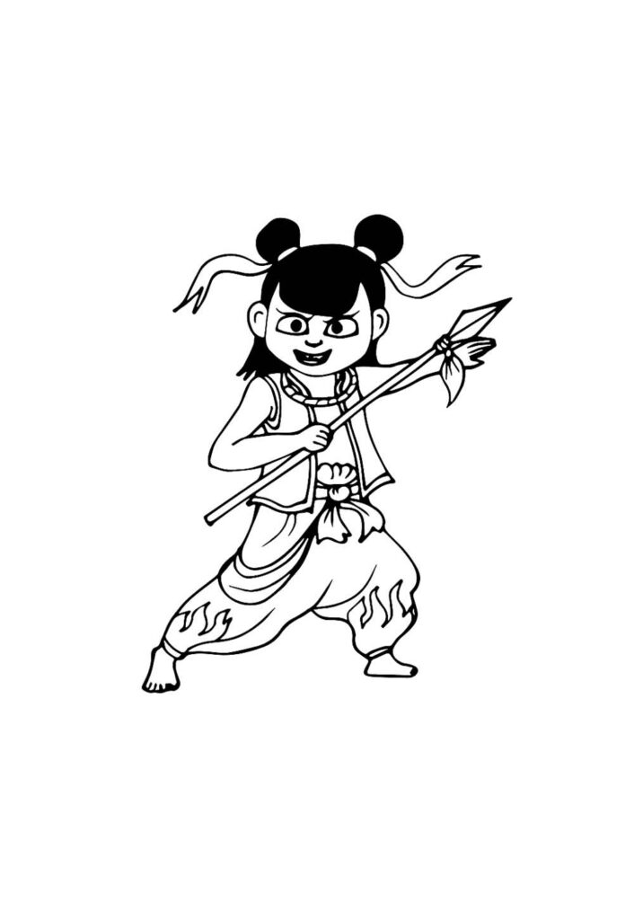 Desenhos NeZha Colorir