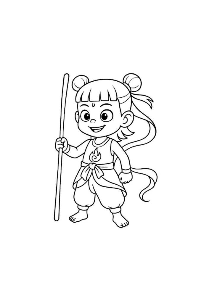Desenhos Ne Zha Colorir