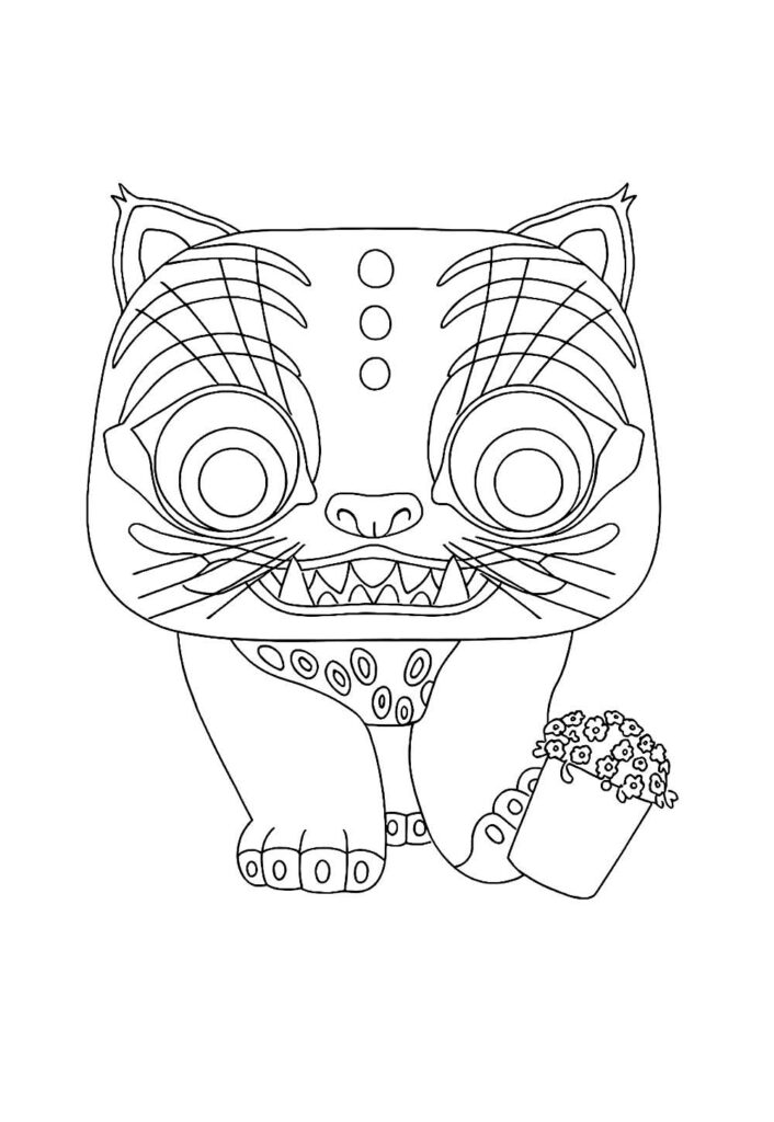 Desenho do Tigre Derpy para colorir