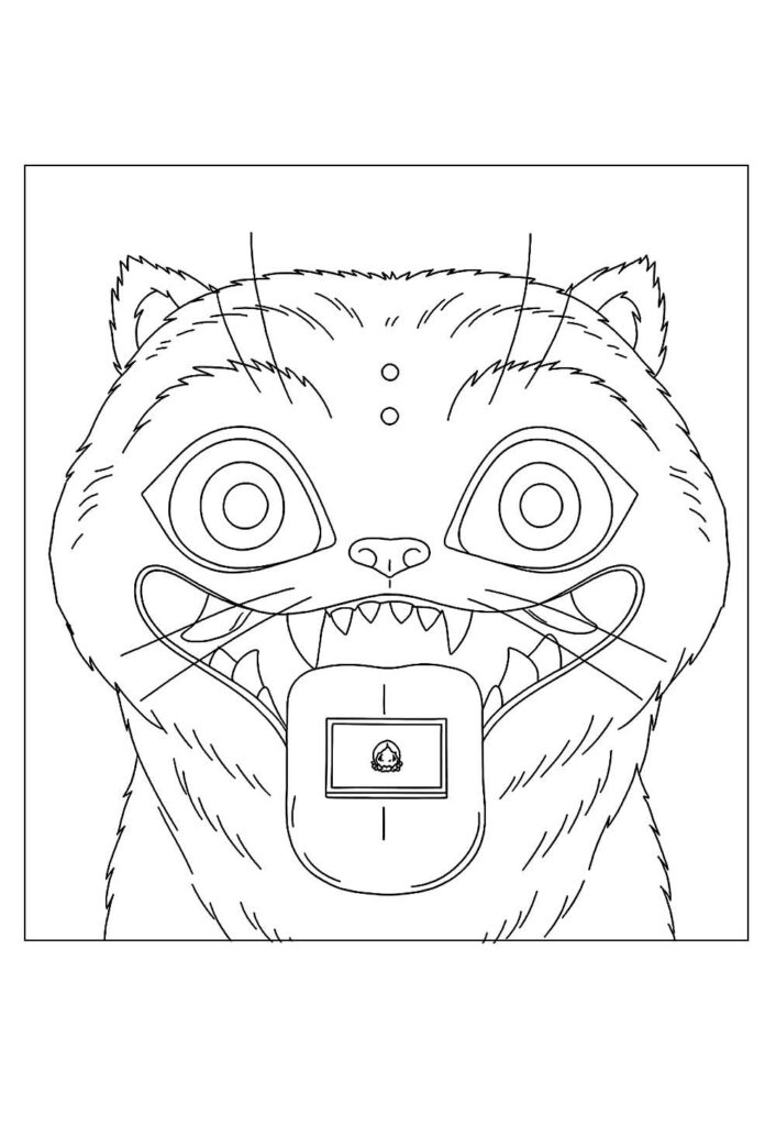 Desenho do Tigre Derpy das Guerreiras do K-Pop