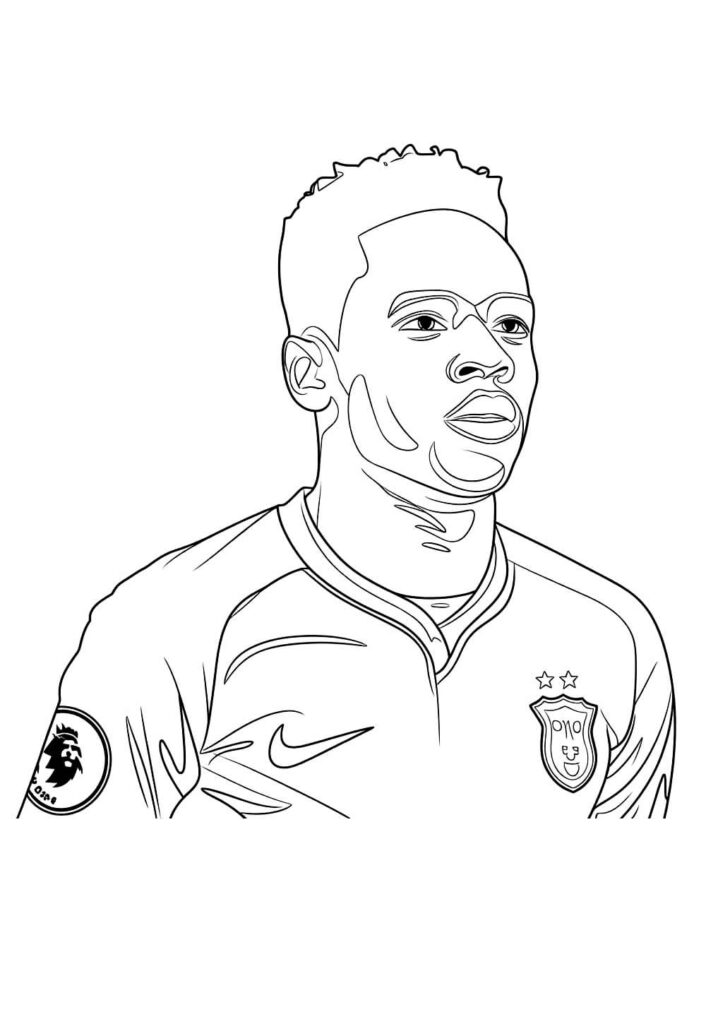 Desenho de Vinicius Júnior para colorir