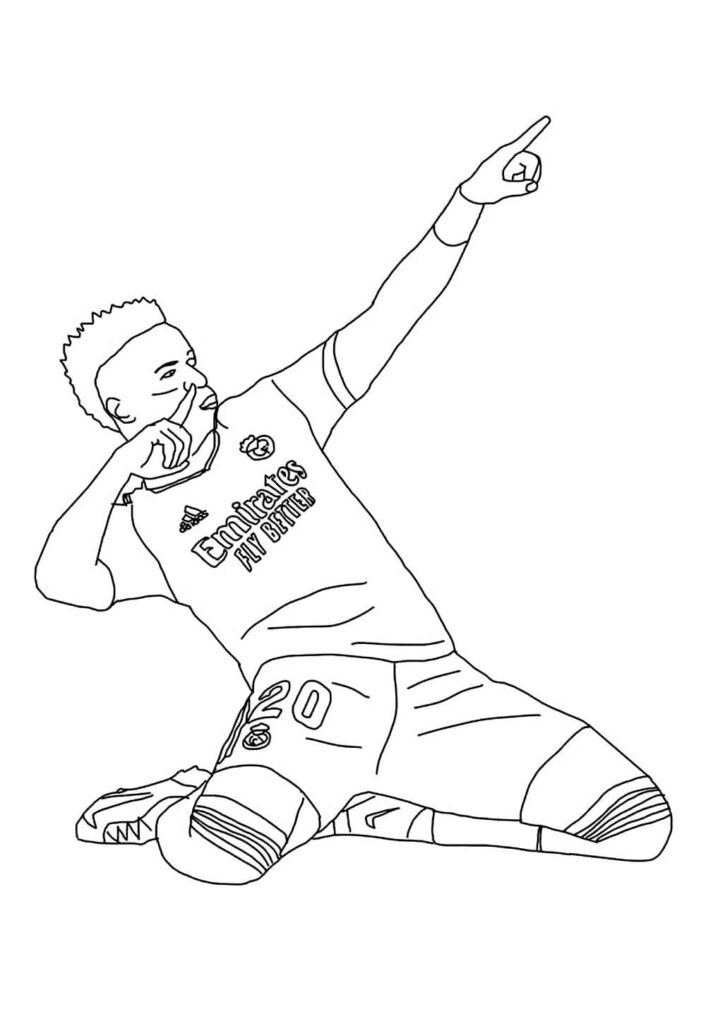 Desenhos de Vinicius Júnior para colorir